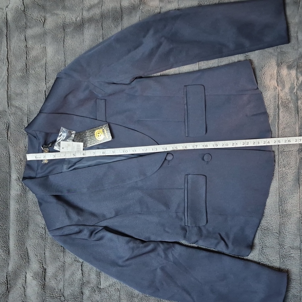 QED London Women's Navy 2 Button Blazer Size Large, New With Tags! - Picture 7 of 13